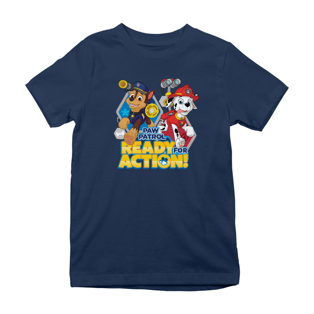 PAW Patrol Chase And Marshall Ready For Action Kid's T-Shirt-ALL + EVERY