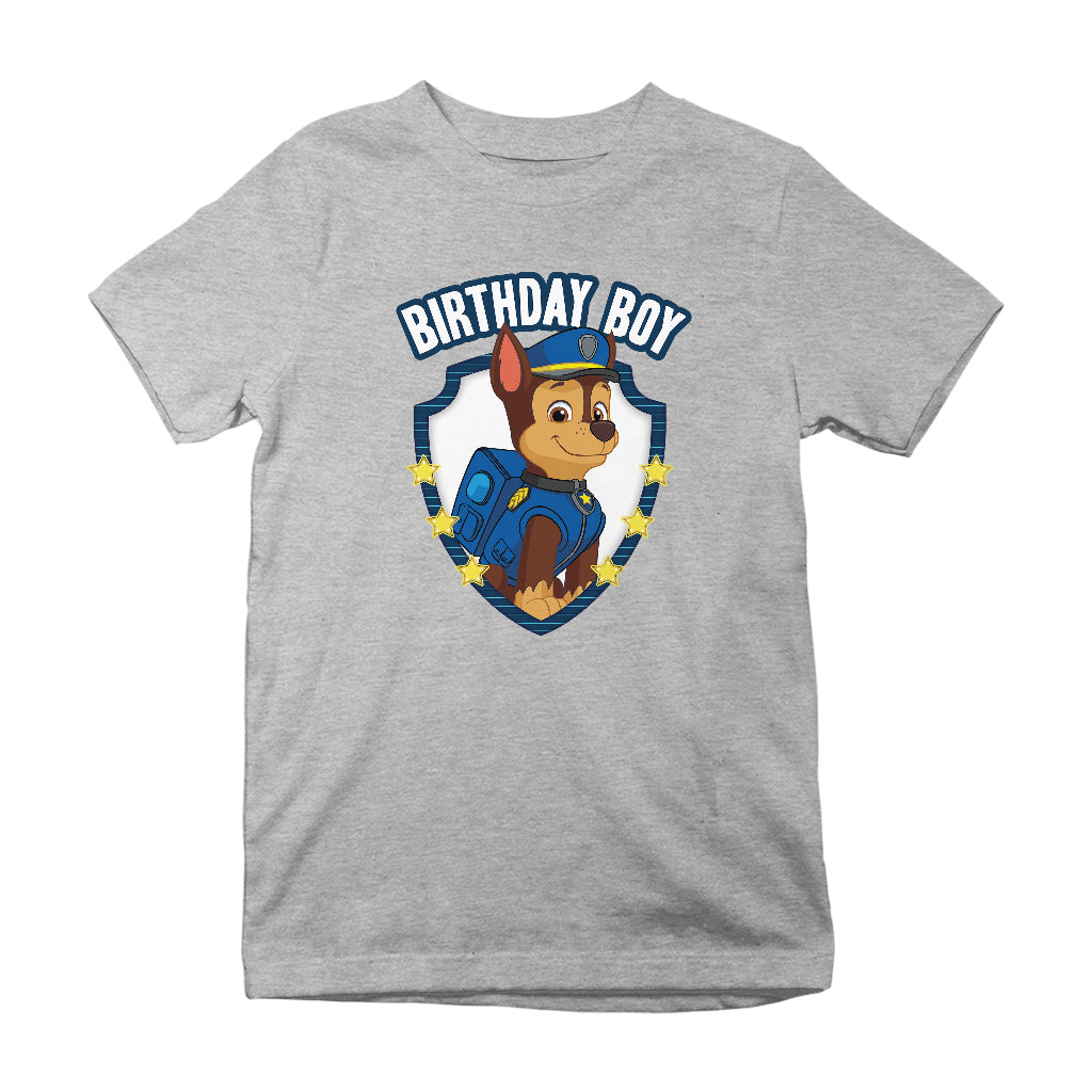 PAW Patrol Chase The Birthday Boy Kid's T-Shirt-ALL + EVERY