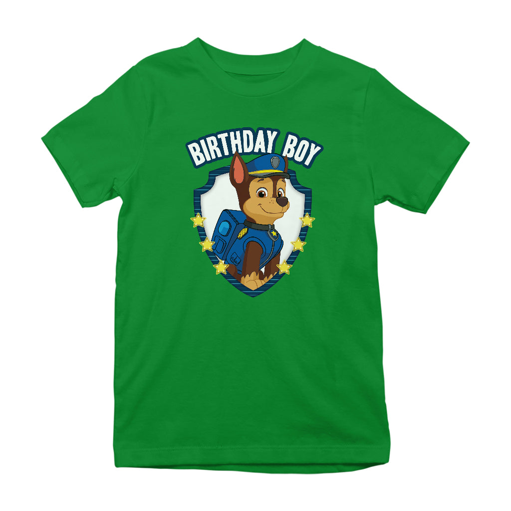 PAW Patrol Chase The Birthday Boy Kid's T-Shirt-ALL + EVERY