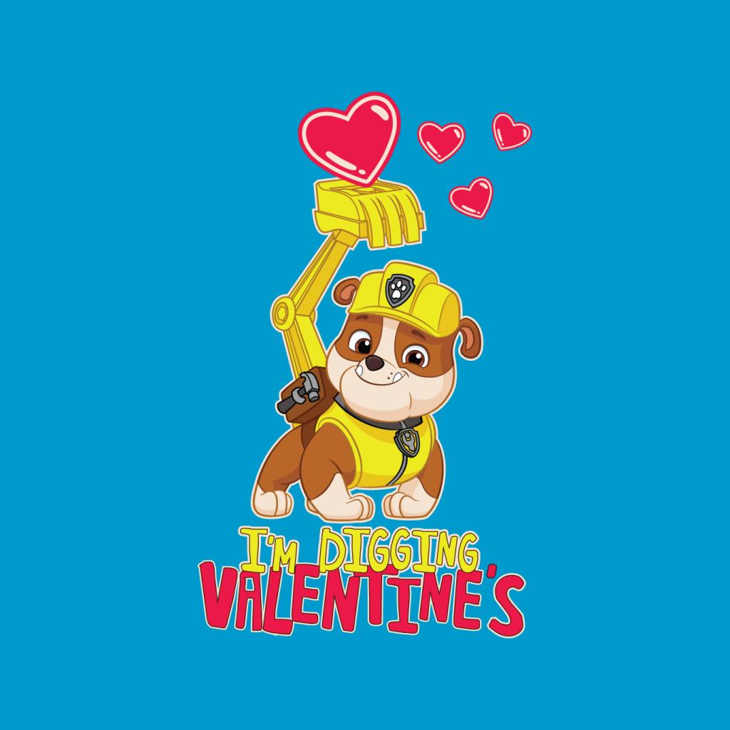 PAW Patrol Rubble Im Digging Valentines Kid's T-Shirt-ALL + EVERY