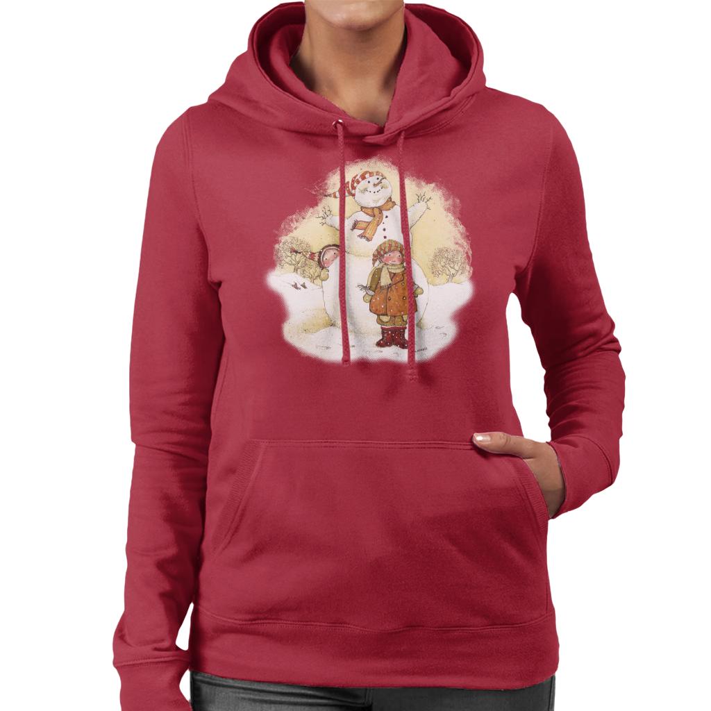 Holly Hobbie Christmas Snowman Women's Hooded Sweatshirt-ALL + EVERY