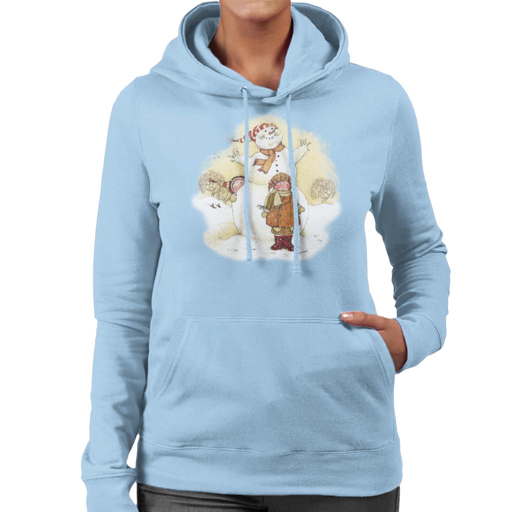 Holly Hobbie Christmas Snowman Women's Hooded Sweatshirt-ALL + EVERY