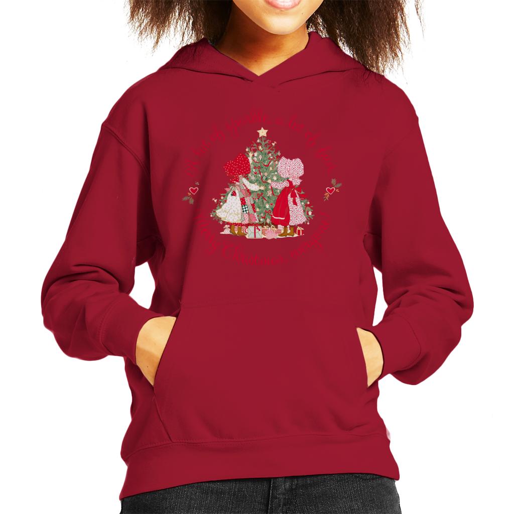 Holly Hobbie Christmas Sparkle And Fun Kid's Hooded Sweatshirt-ALL + EVERY