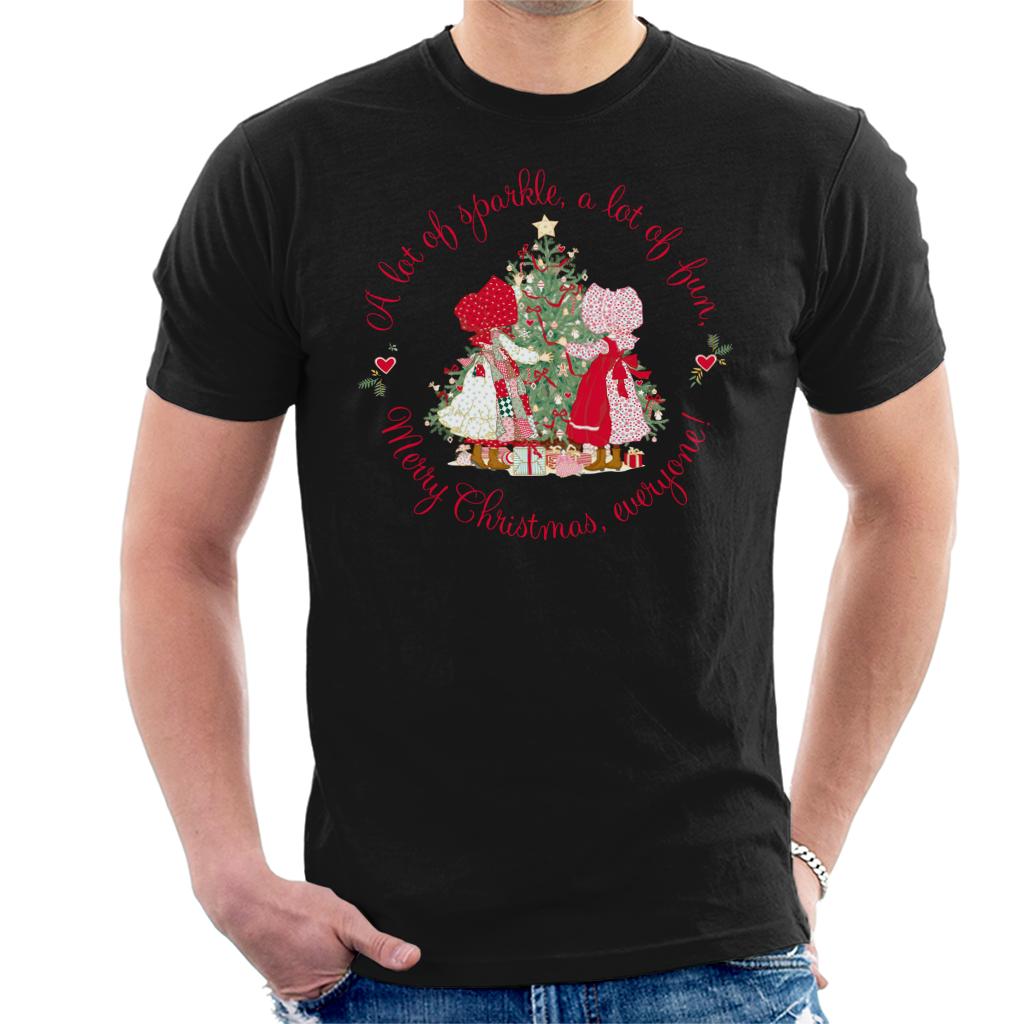 Holly Hobbie Christmas Sparkle And Fun Men's T-Shirt-ALL + EVERY