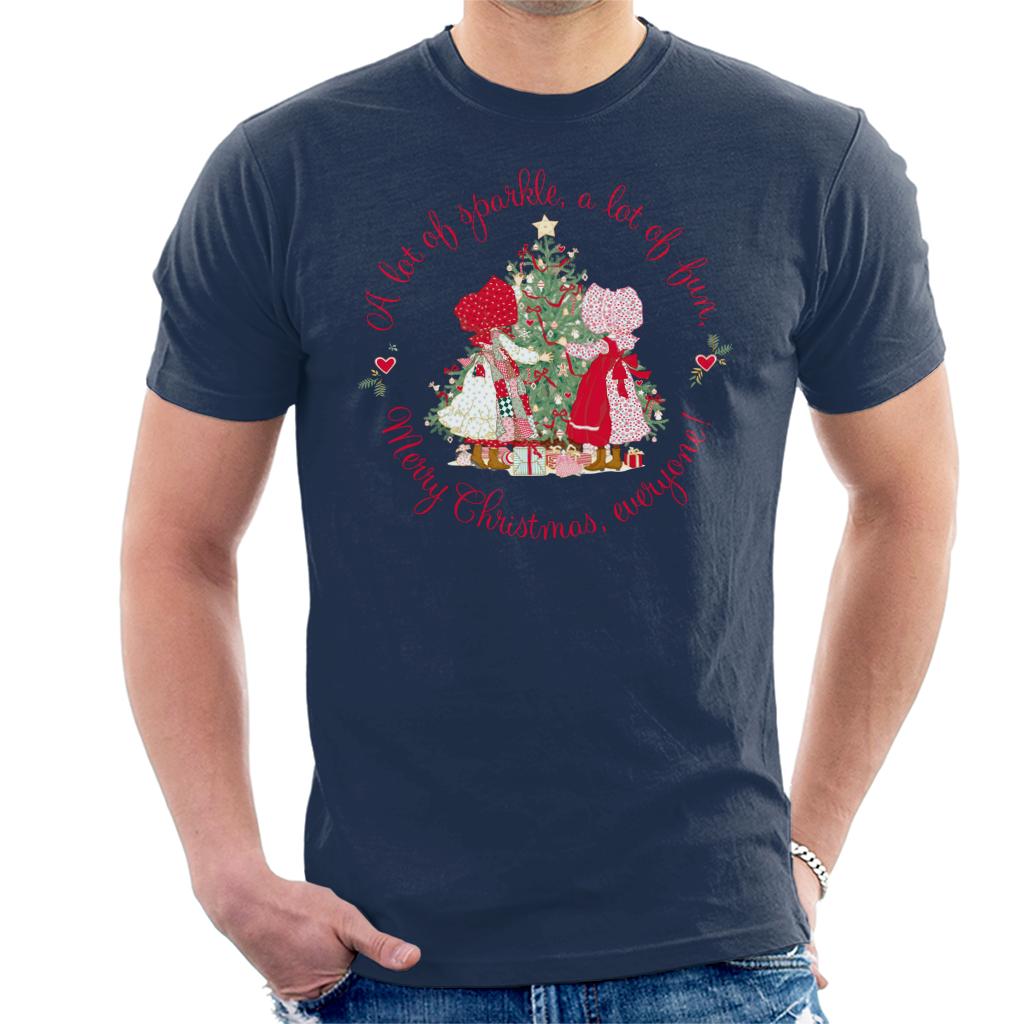 Holly Hobbie Christmas Sparkle And Fun Men's T-Shirt-ALL + EVERY