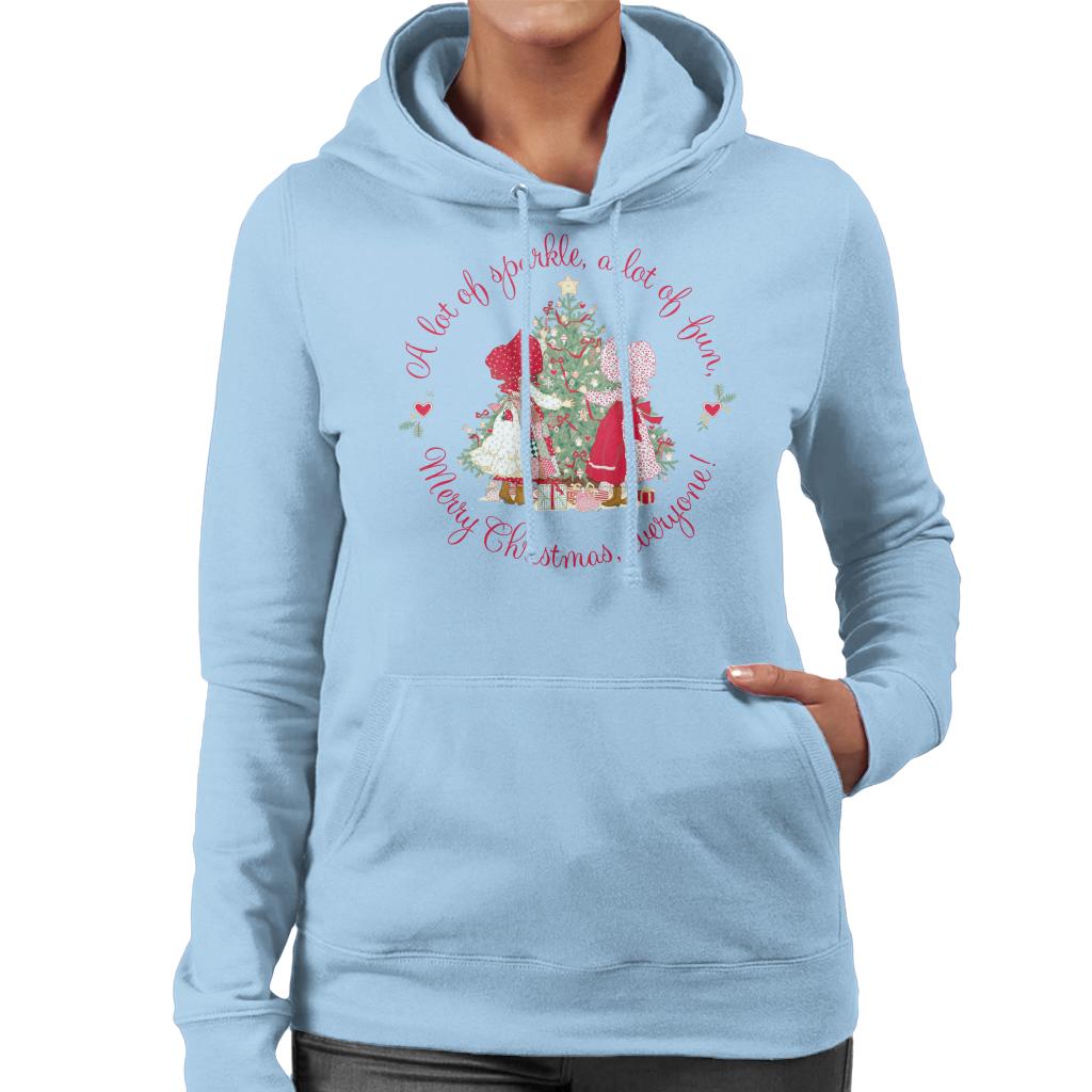 Holly Hobbie Christmas Sparkle And Fun Women's Hooded Sweatshirt-ALL + EVERY