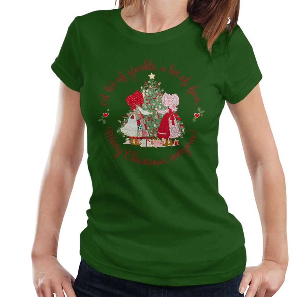 Holly Hobbie Christmas Sparkle And Fun Women's T-Shirt-ALL + EVERY