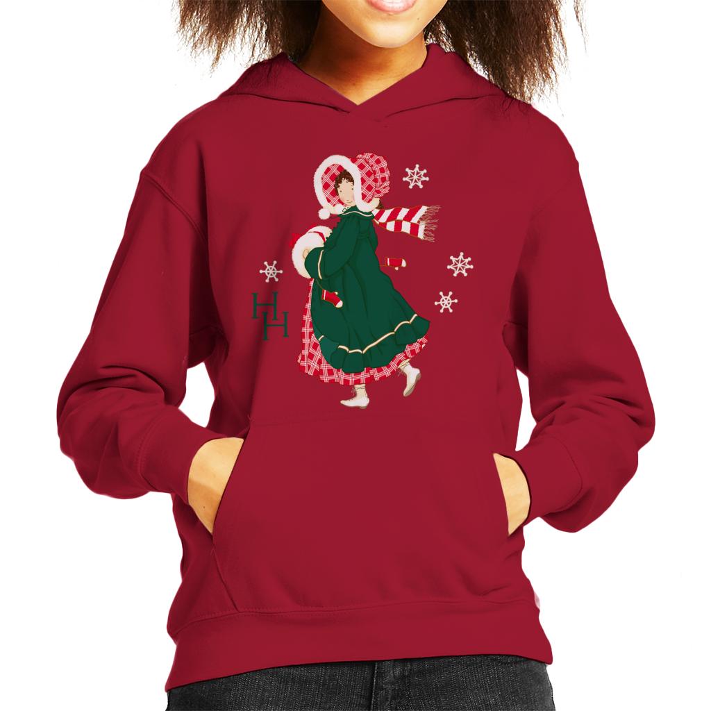 Holly Hobbie Christmas Dress Kid's Hooded Sweatshirt-ALL + EVERY