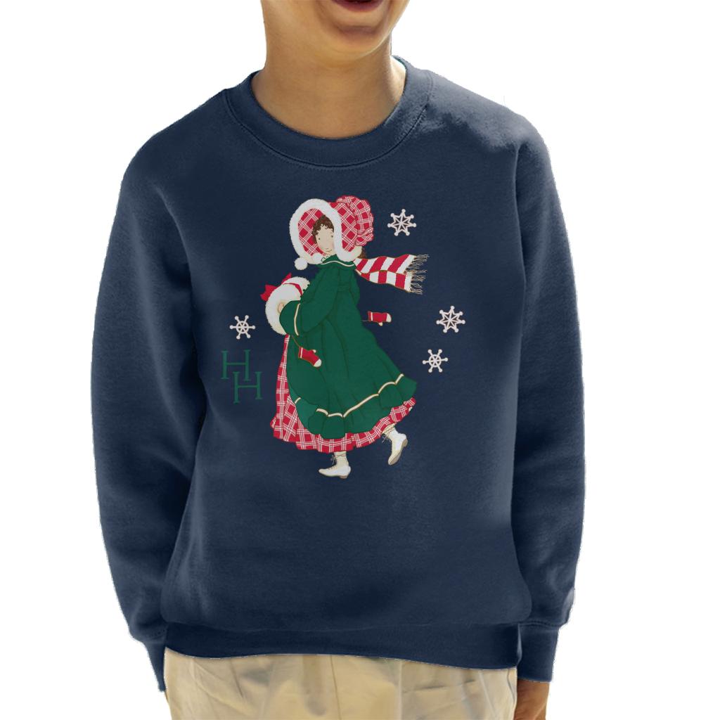 Holly Hobbie Christmas Dress Kid's Sweatshirt-ALL + EVERY