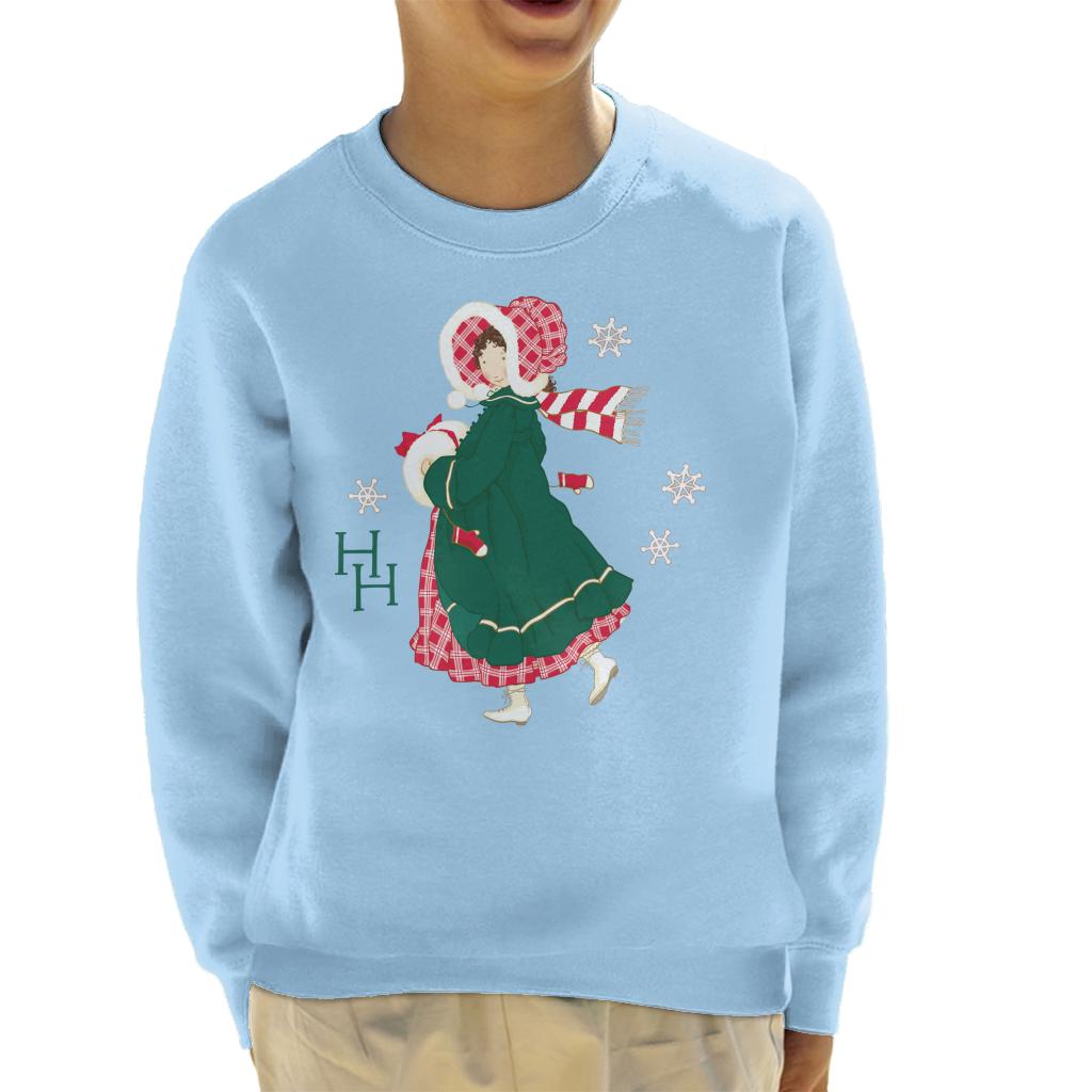 Holly Hobbie Christmas Dress Kid's Sweatshirt-ALL + EVERY