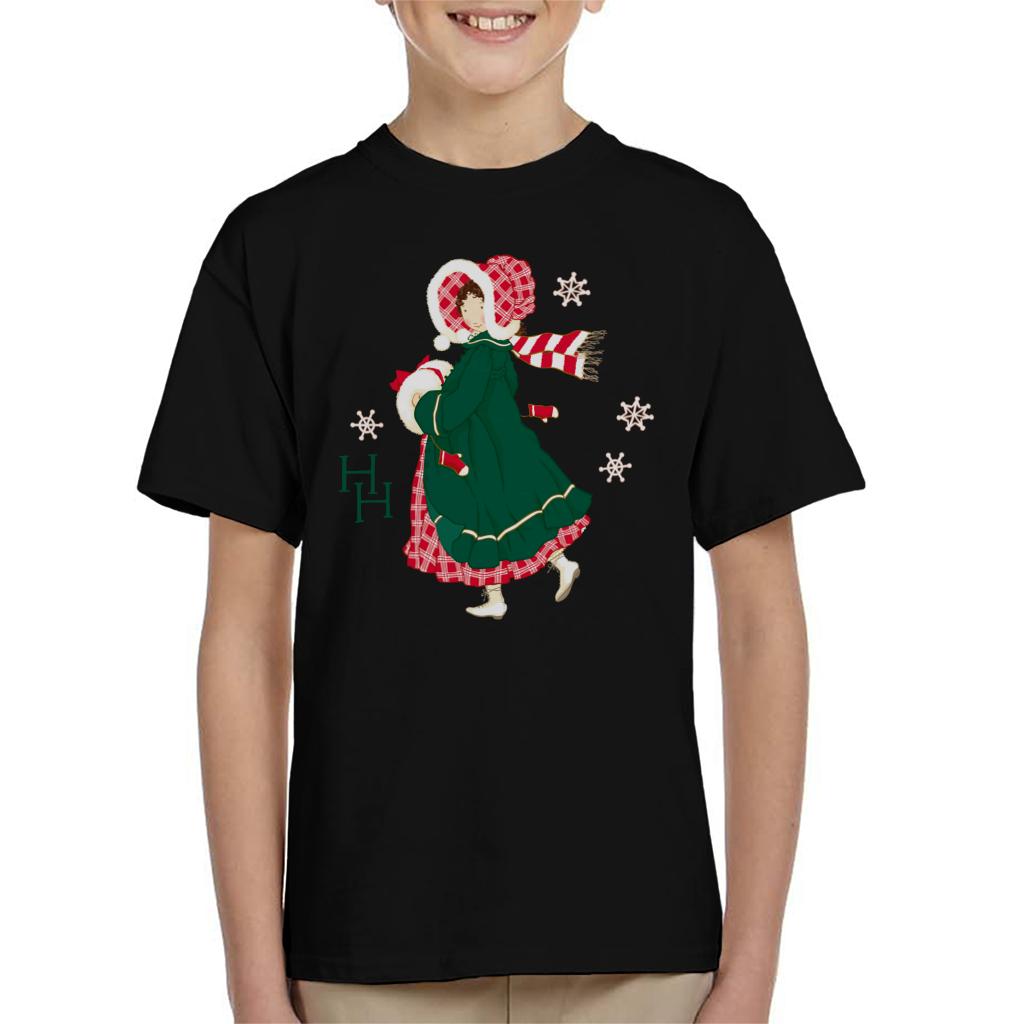 Holly Hobbie Christmas Dress Kid's T-Shirt-ALL + EVERY