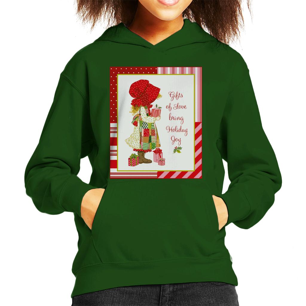 Holly Hobbie Christmas Gifts Of Love Bring Holiday Joy Kid's Hooded Sweatshirt-ALL + EVERY