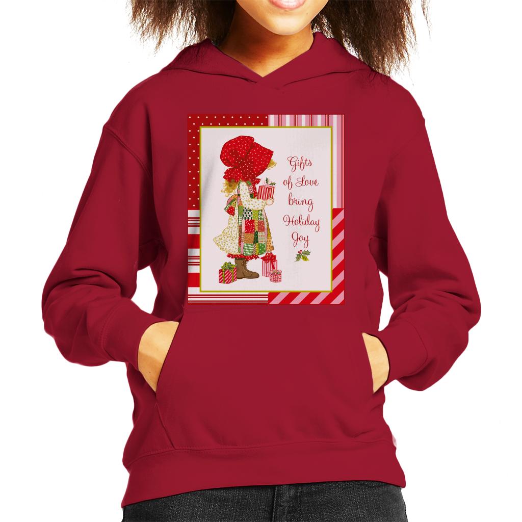 Holly Hobbie Christmas Gifts Of Love Bring Holiday Joy Kid's Hooded Sweatshirt-ALL + EVERY