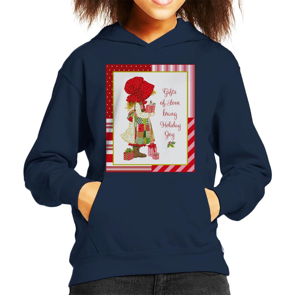 Holly Hobbie Christmas Gifts Of Love Bring Holiday Joy Kid's Hooded Sweatshirt-ALL + EVERY