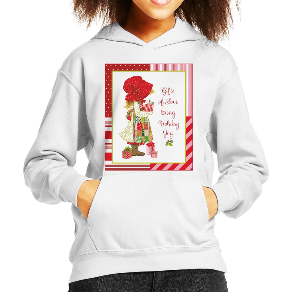 Holly Hobbie Christmas Gifts Of Love Bring Holiday Joy Kid's Hooded Sweatshirt-ALL + EVERY