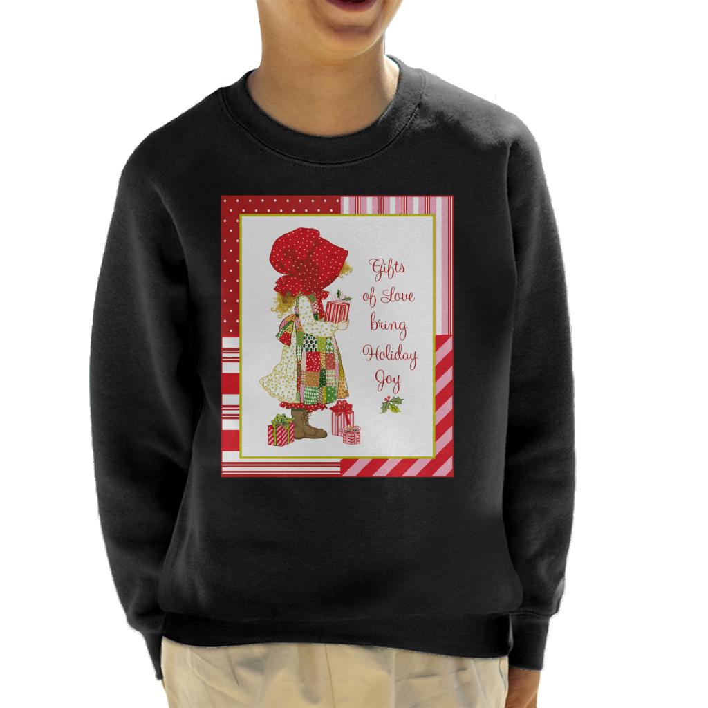 Holly Hobbie Christmas Gifts Of Love Bring Holiday Joy Kid's Sweatshirt-ALL + EVERY