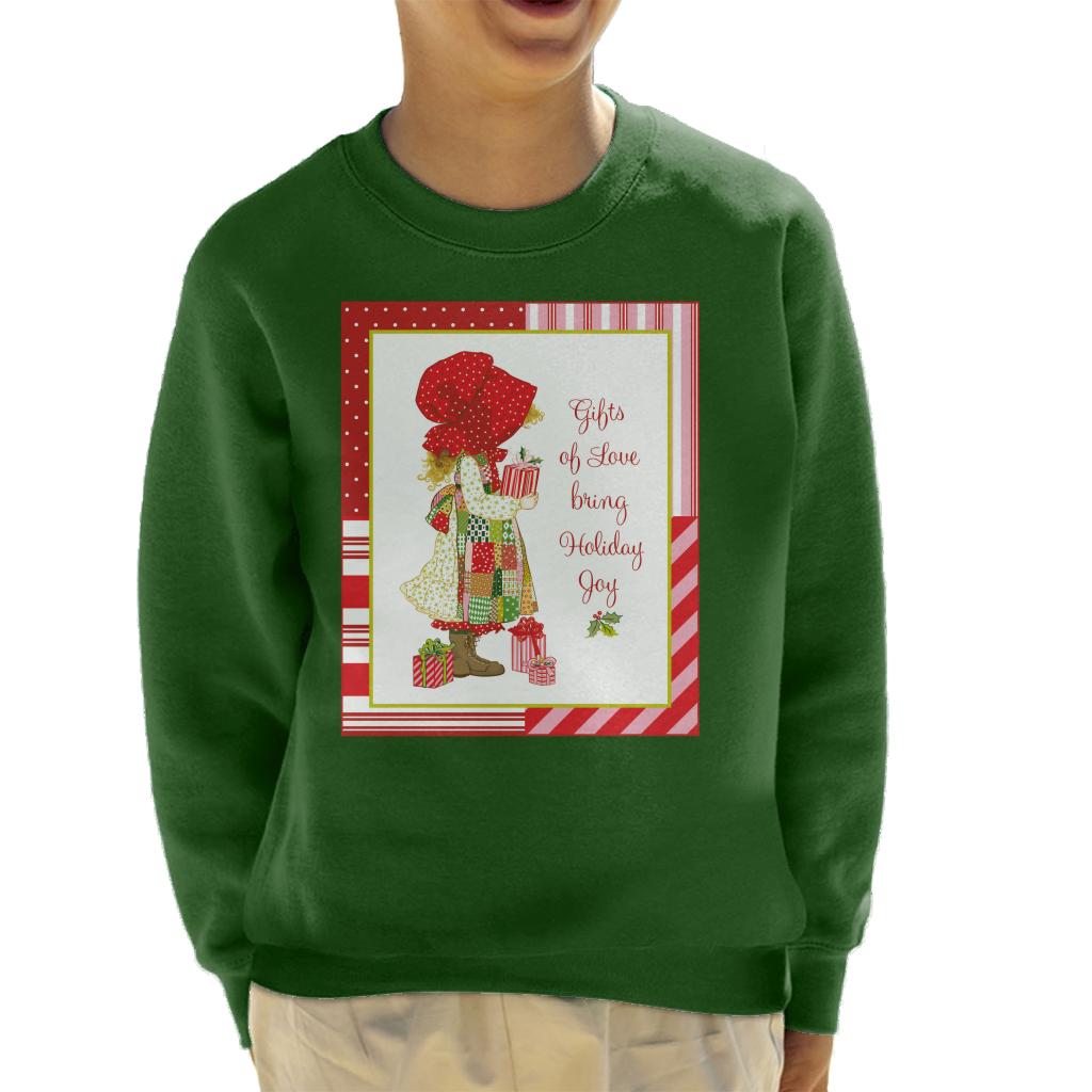 Holly Hobbie Christmas Gifts Of Love Bring Holiday Joy Kid's Sweatshirt-ALL + EVERY