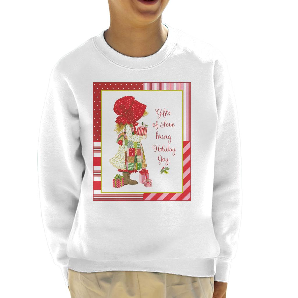 Holly Hobbie Christmas Gifts Of Love Bring Holiday Joy Kid's Sweatshirt-ALL + EVERY