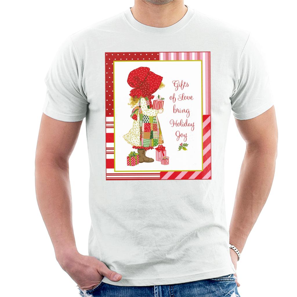 Holly Hobbie Christmas Gifts Of Love Bring Holiday Joy Men's T-Shirt-ALL + EVERY