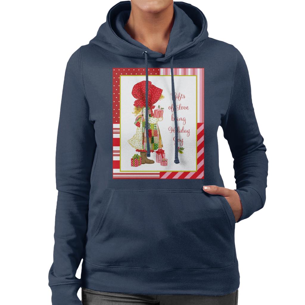 Holly Hobbie Christmas Gifts Of Love Bring Holiday Joy Women's Hooded Sweatshirt-ALL + EVERY