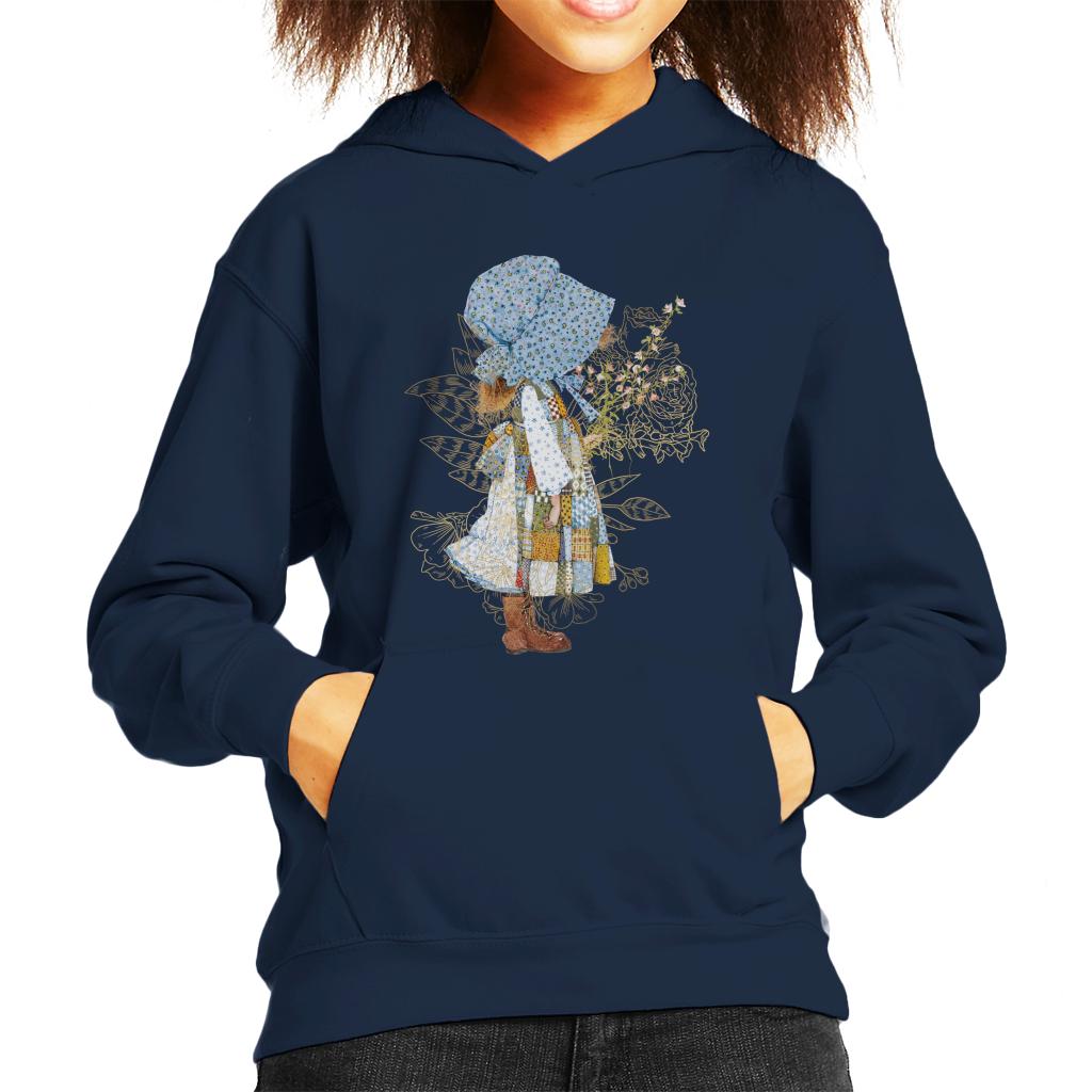 Holly Hobbie Classic Hat And Flowers Kid's Hooded Sweatshirt-ALL + EVERY