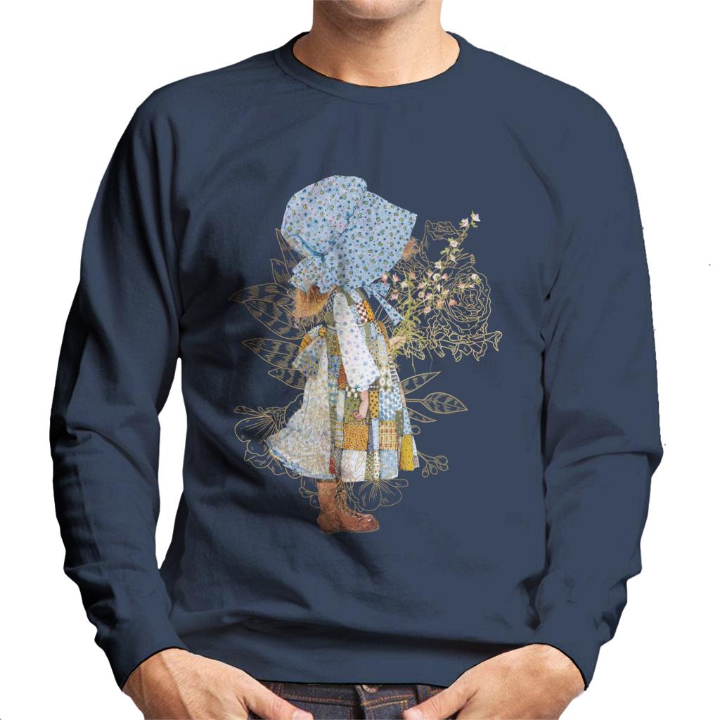 Holly Hobbie Classic Hat And Flowers Men's Sweatshirt-ALL + EVERY