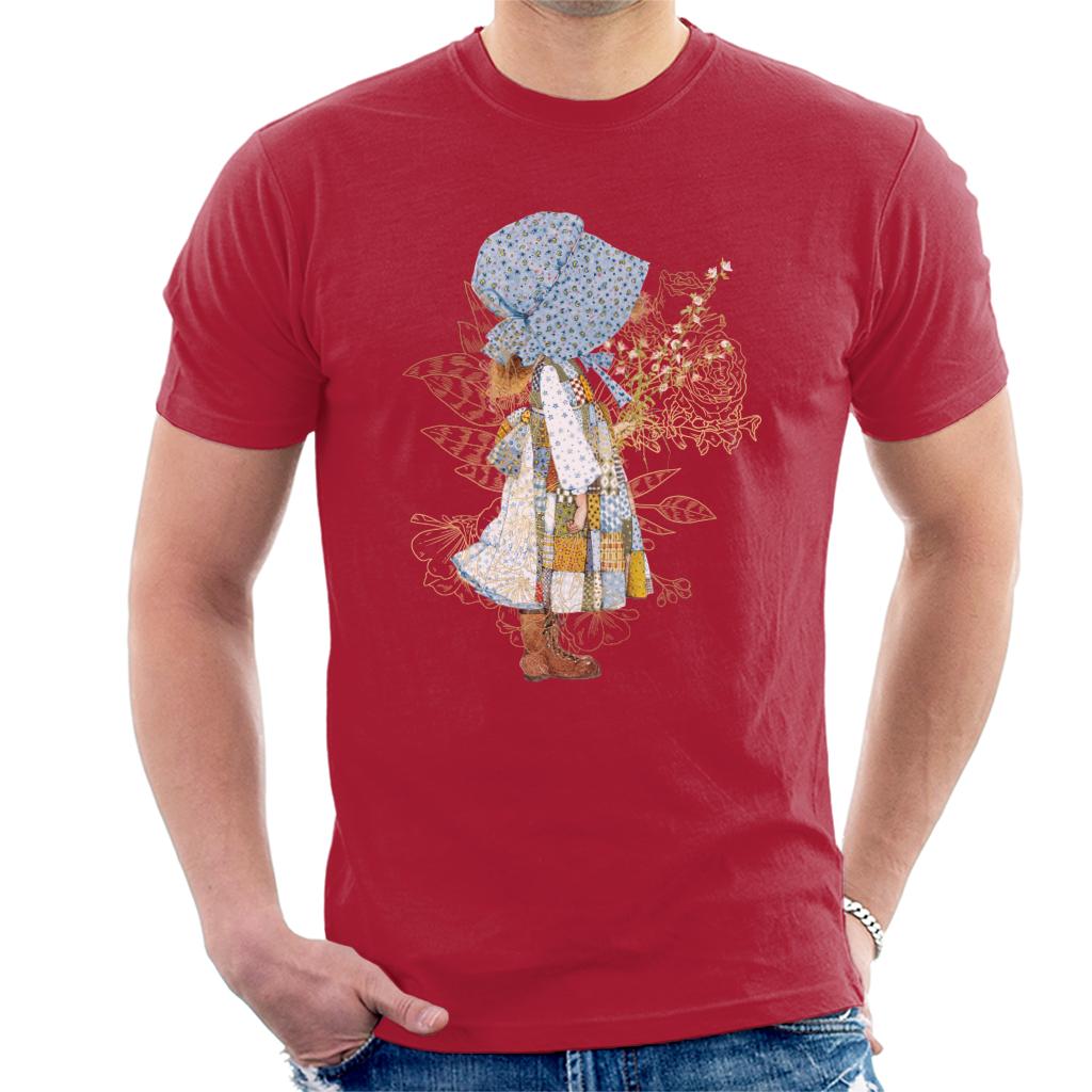 Holly Hobbie Classic Hat And Flowers Men's T-Shirt-ALL + EVERY