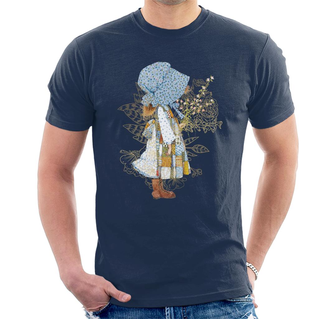 Holly Hobbie Classic Hat And Flowers Men's T-Shirt-ALL + EVERY