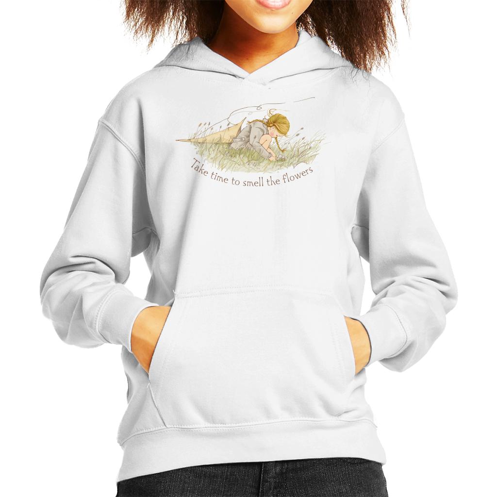 Holly Hobbie Classic Take Time To Smell The Flowers Kid's Hooded Sweatshirt-ALL + EVERY