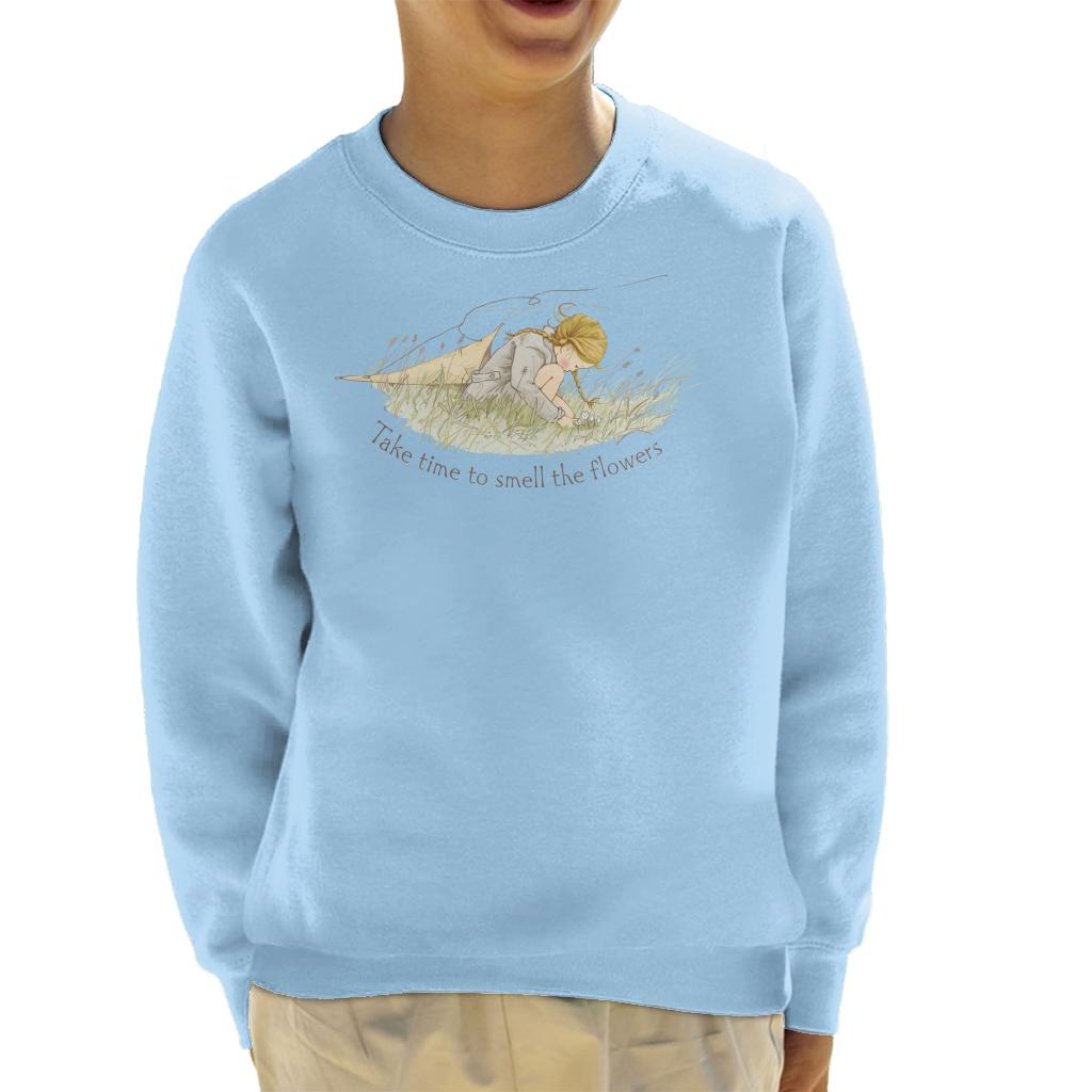 Holly Hobbie Classic Take Time To Smell The Flowers Kid's Sweatshirt-ALL + EVERY