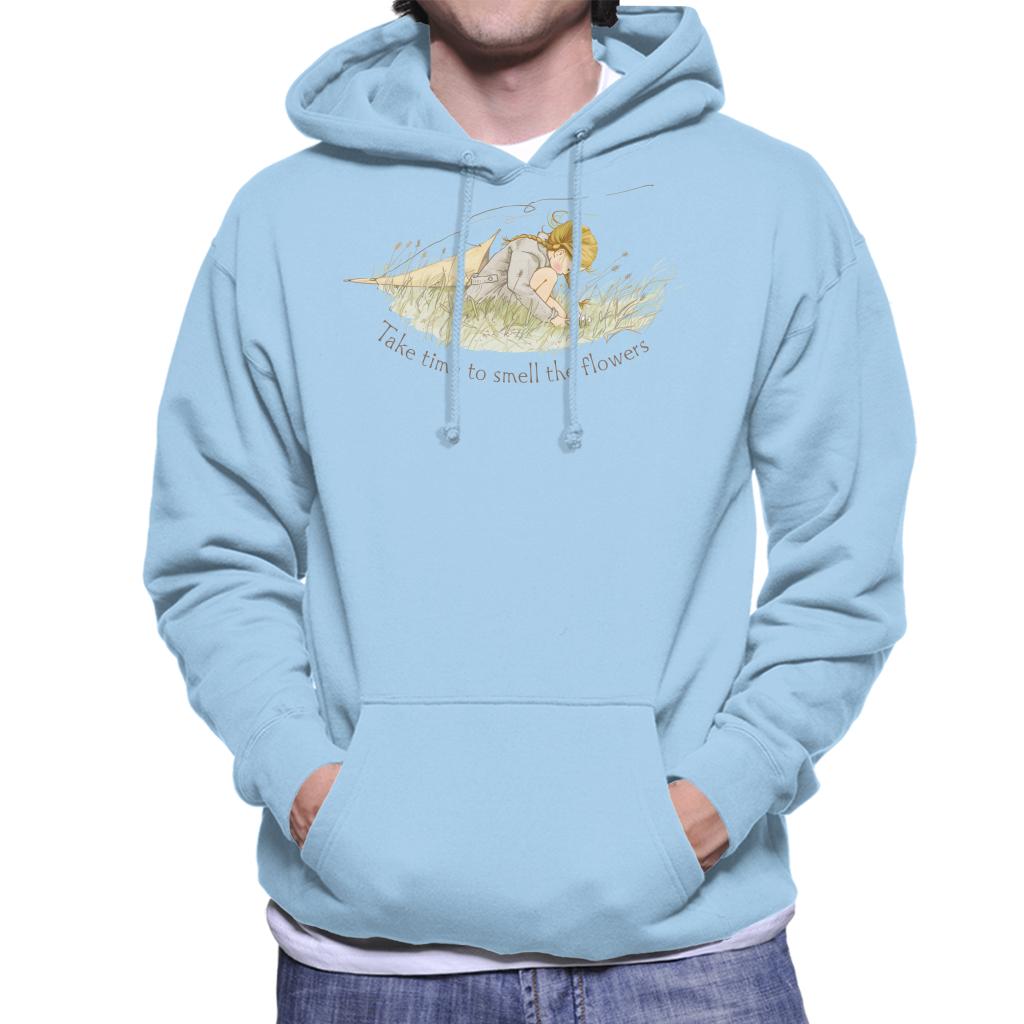 Holly Hobbie Classic Take Time To Smell The Flowers Men's Hooded Sweatshirt-ALL + EVERY