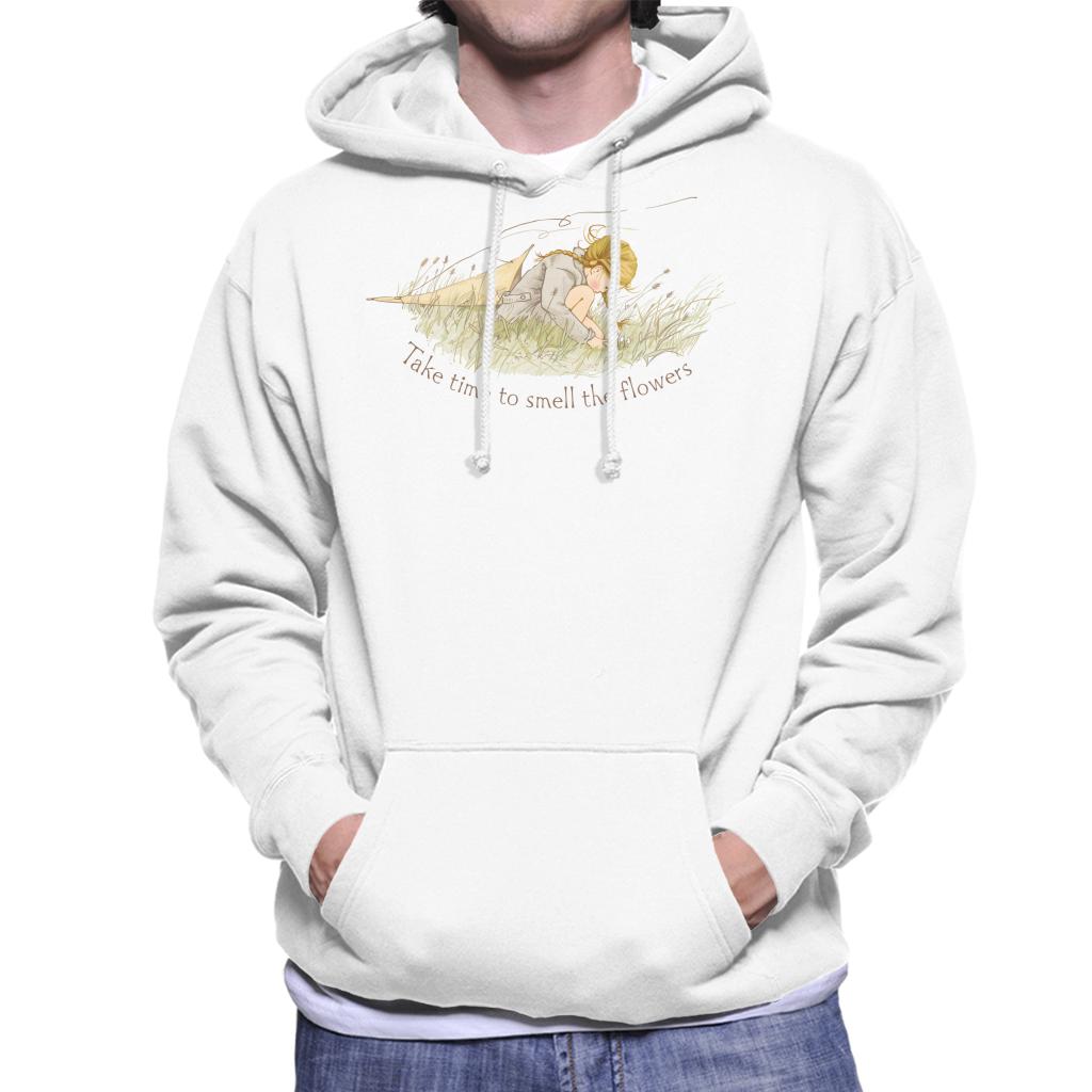 Holly Hobbie Classic Take Time To Smell The Flowers Men's Hooded Sweatshirt-ALL + EVERY