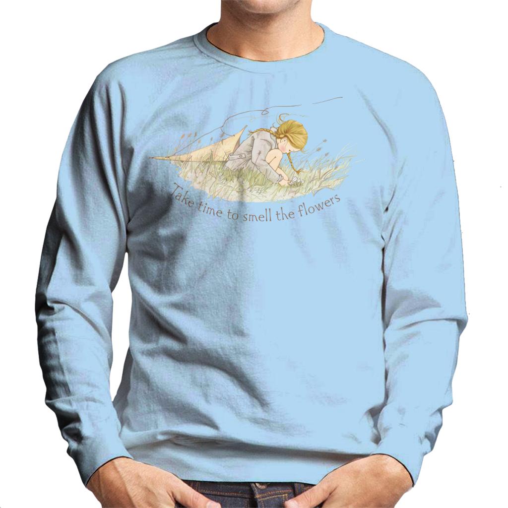 Holly Hobbie Classic Take Time To Smell The Flowers Men's Sweatshirt-ALL + EVERY