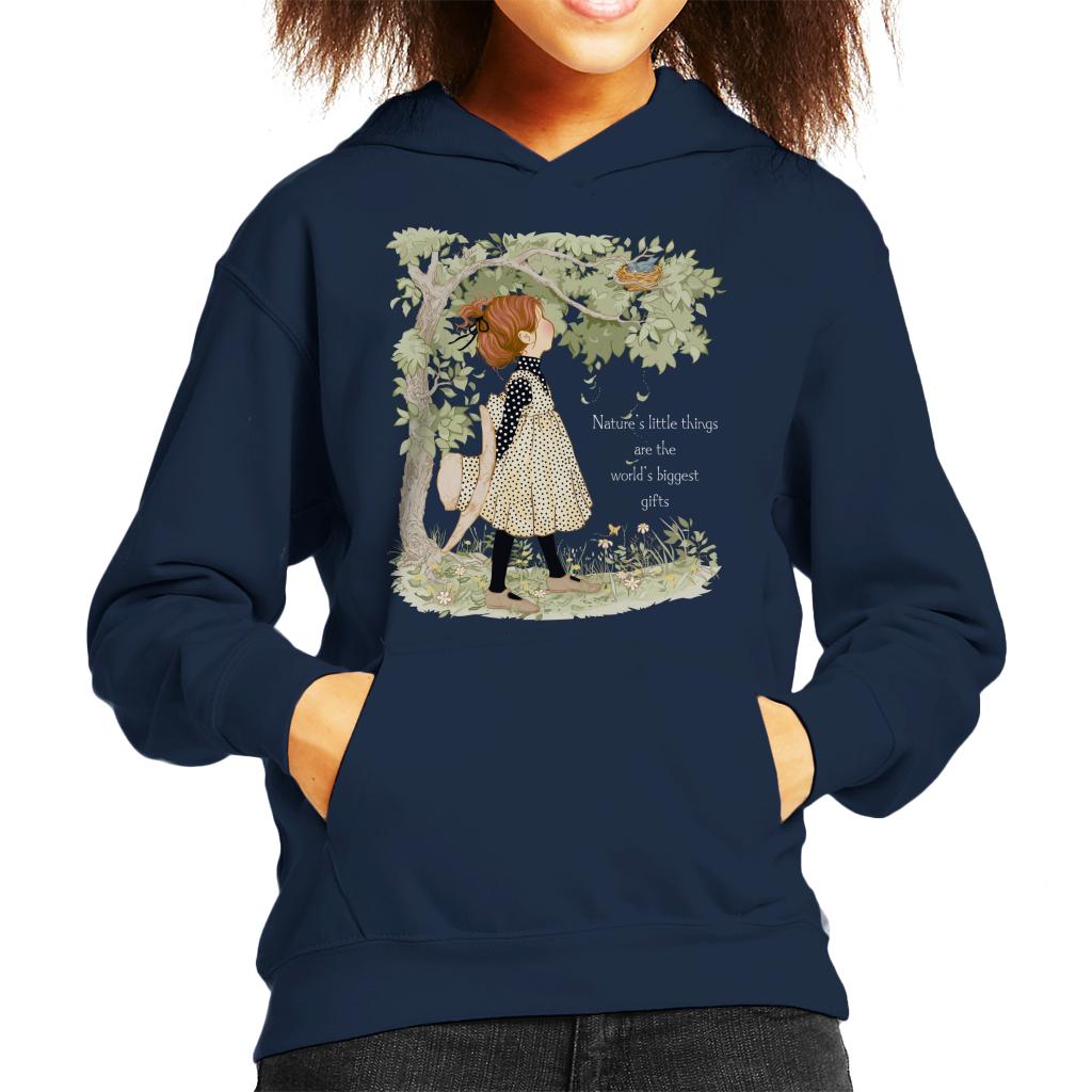 Holly Hobbie Classic Natures Little Things Light Text Kid's Hooded Sweatshirt-ALL + EVERY