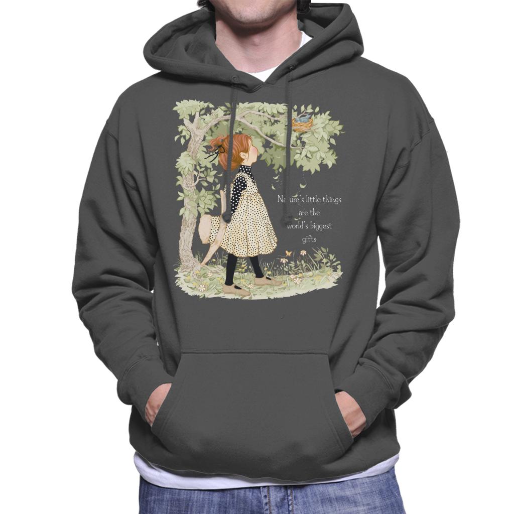 Holly Hobbie Classic Natures Little Things Light Text Men's Hooded Sweatshirt-ALL + EVERY