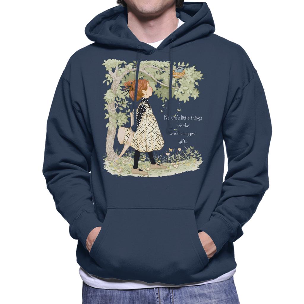 Holly Hobbie Classic Natures Little Things Light Text Men's Hooded Sweatshirt-ALL + EVERY