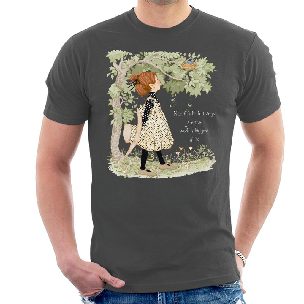 Holly Hobbie Classic Natures Little Things Light Text Men's T-Shirt-ALL + EVERY