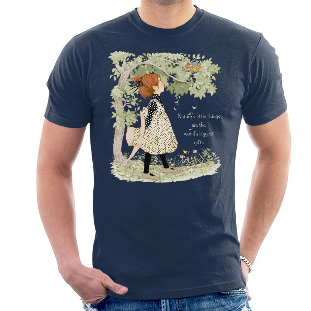 Holly Hobbie Classic Natures Little Things Light Text Men's T-Shirt-ALL + EVERY