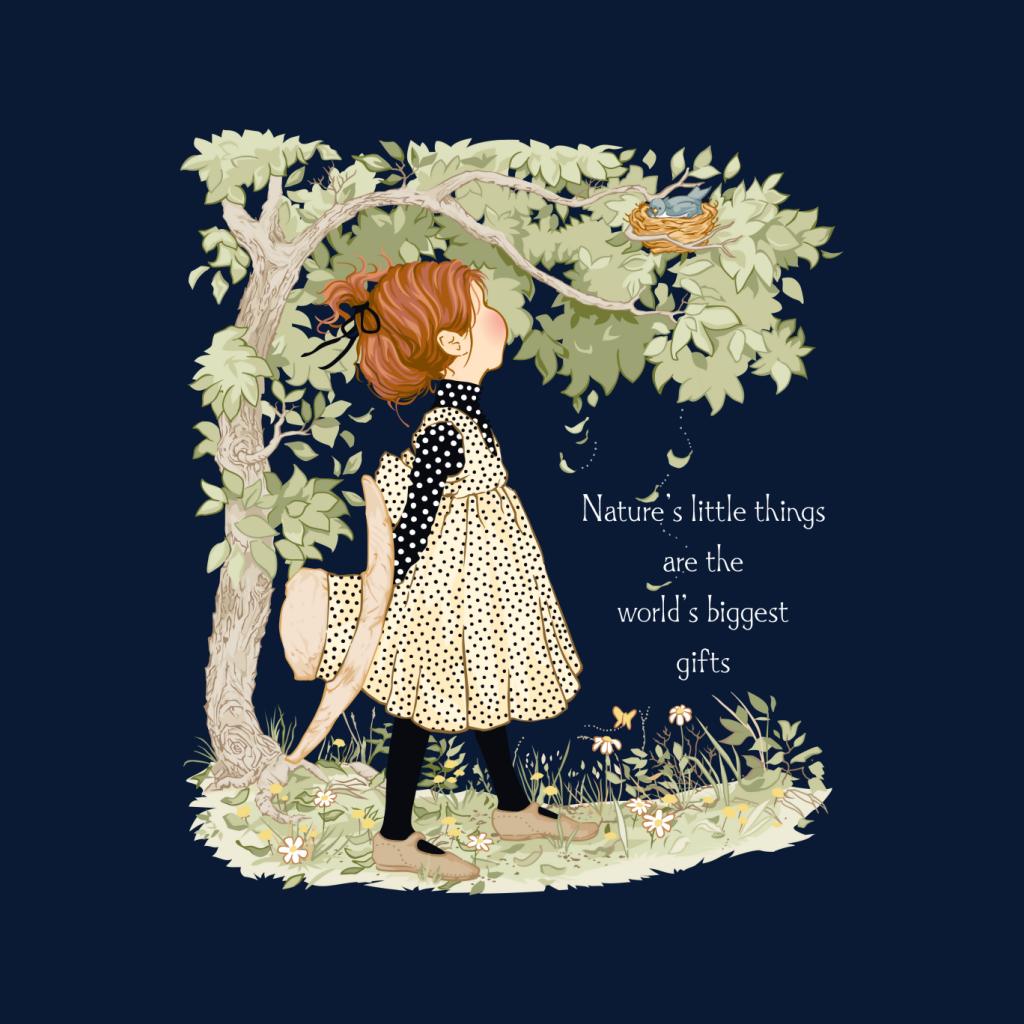 Holly Hobbie Classic Natures Little Things Light Text Men's Sweatshirt-ALL + EVERY
