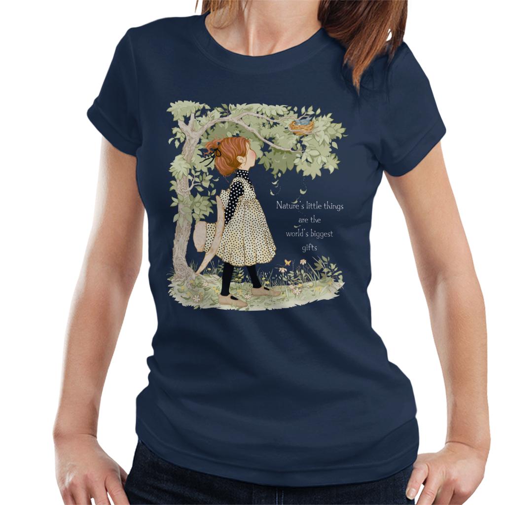 Holly Hobbie Classic Natures Little Things Light Text Women's T-Shirt-ALL + EVERY