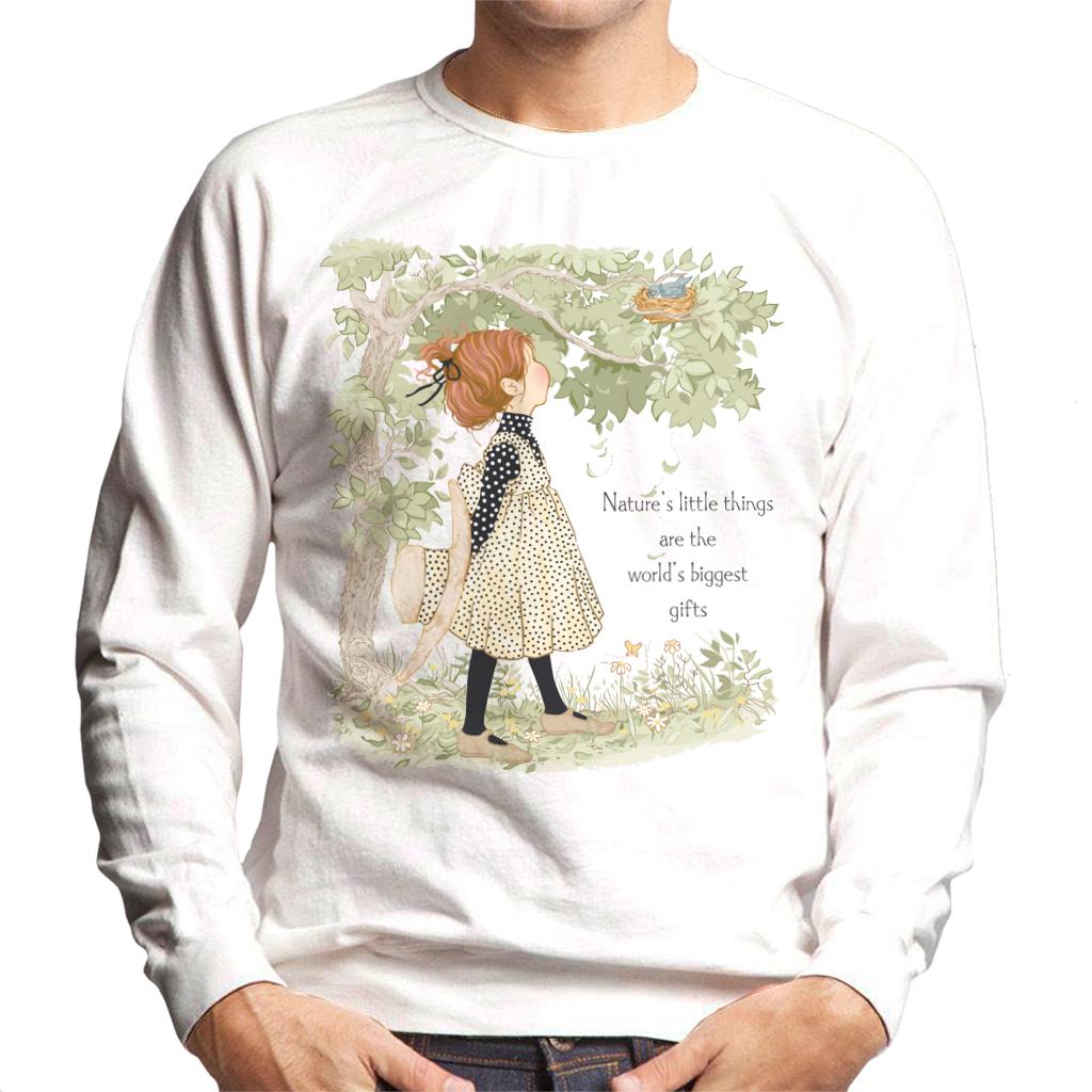 Holly Hobbie Classic Natures Little Things Dark Text Men's Sweatshirt-ALL + EVERY