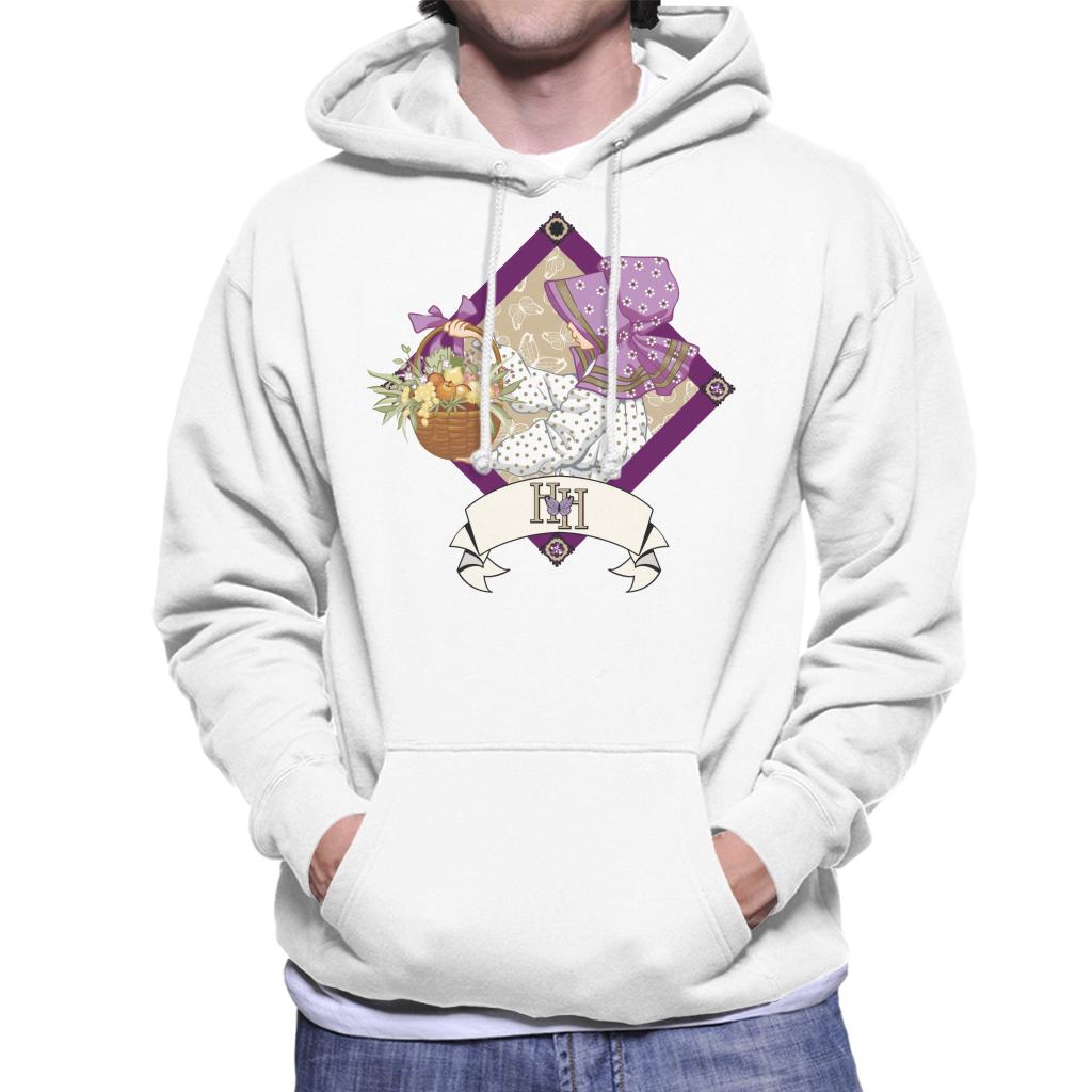 Holly Hobbie Classic With A Basket Of Fruit And Flowers Men's Hooded Sweatshirt-ALL + EVERY