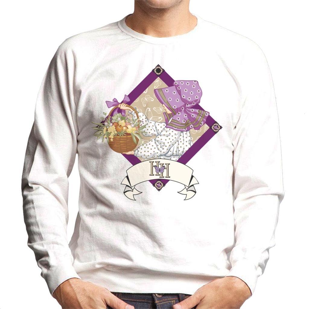 Holly Hobbie Classic With A Basket Of Fruit And Flowers Men's Sweatshirt-ALL + EVERY