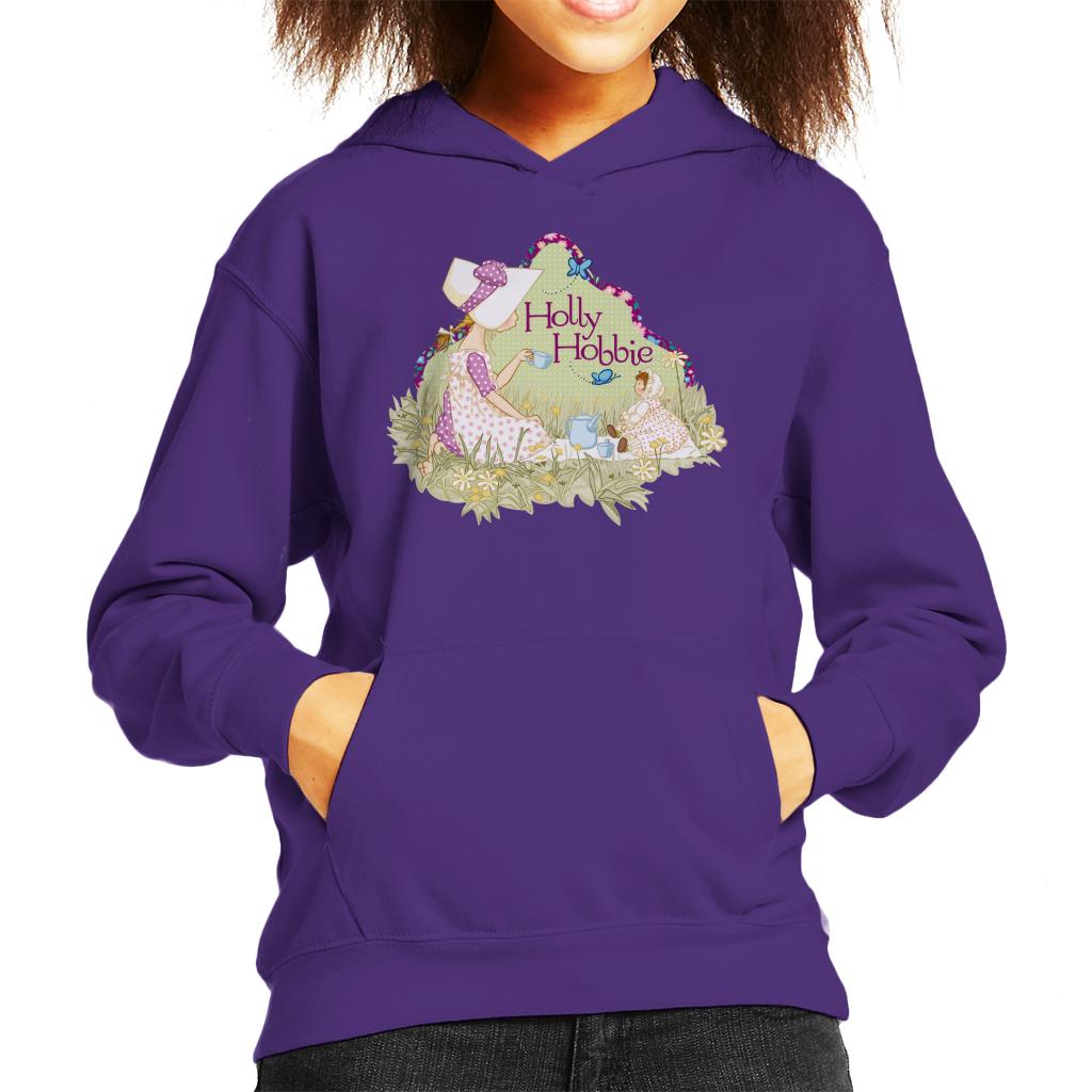 Holly Hobbie Classic Tea Party Kid's Hooded Sweatshirt-ALL + EVERY