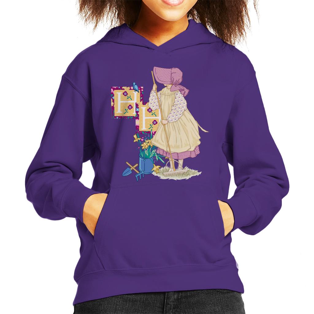 Holly Hobbie Classic Gardening Kid's Hooded Sweatshirt-ALL + EVERY