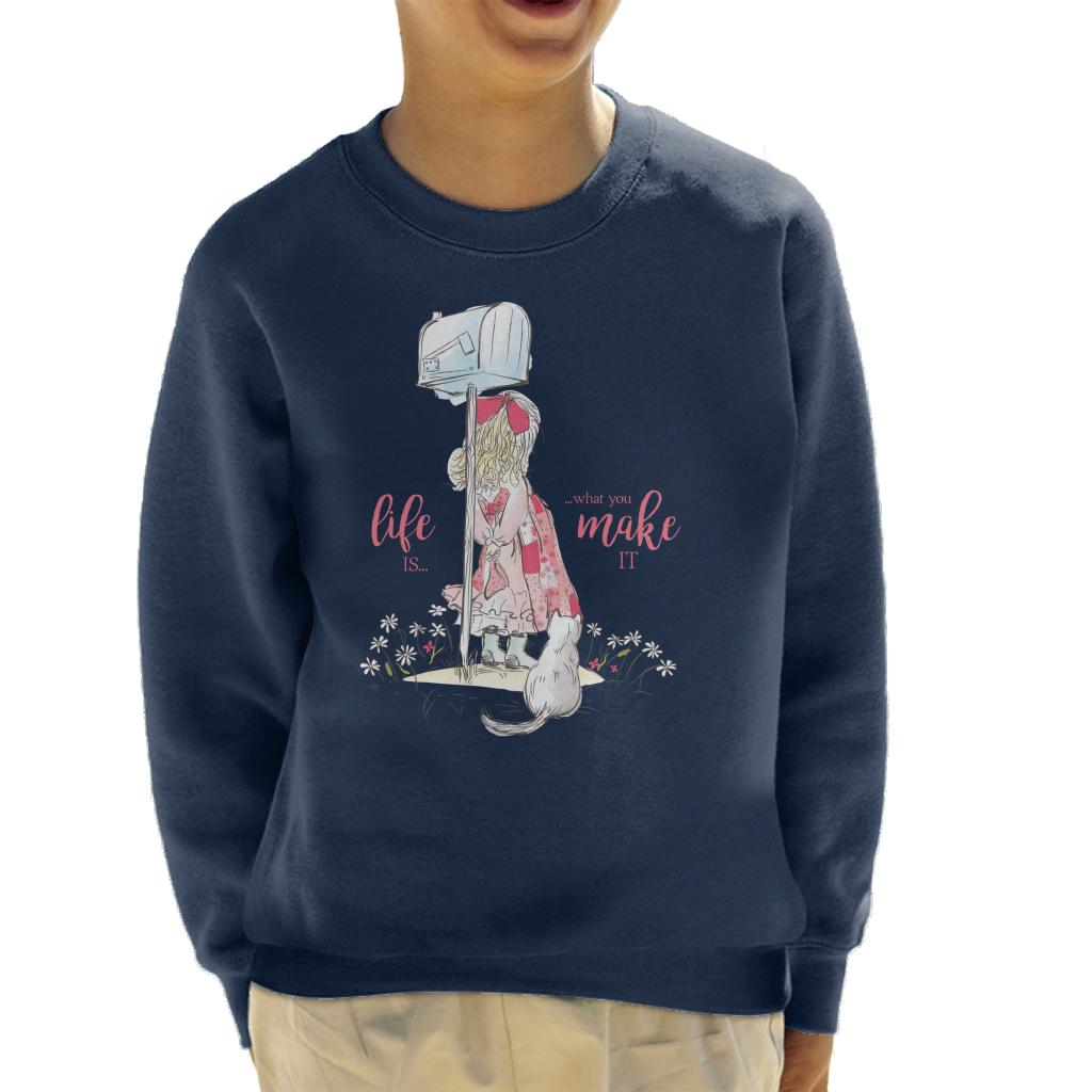 Holly Hobbie Classic Life Is What You Make It Kid's Sweatshirt-ALL + EVERY