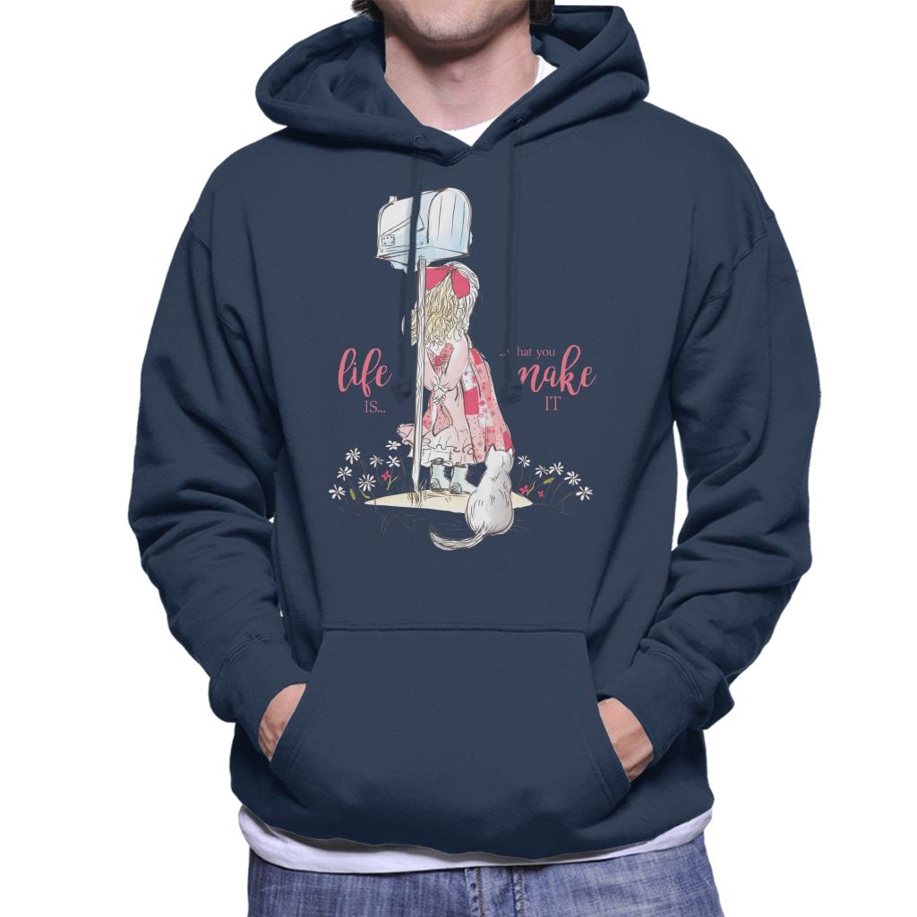 Holly Hobbie Classic Life Is What You Make It Men's Hooded Sweatshirt-ALL + EVERY