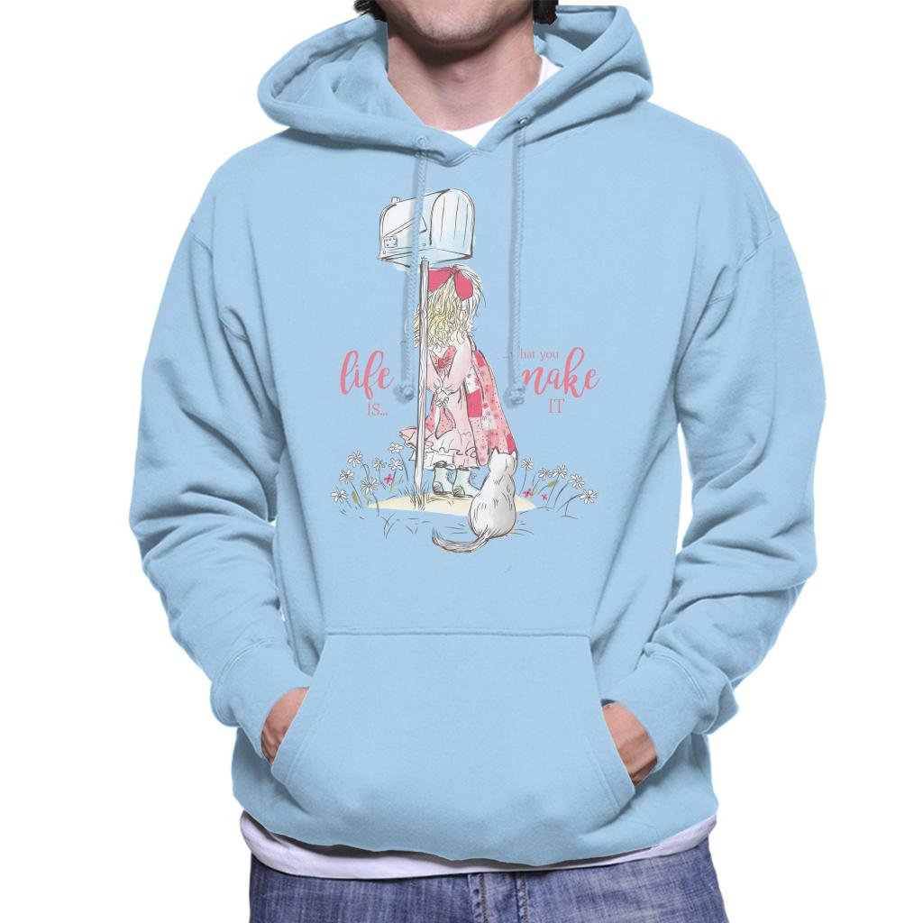 Holly Hobbie Classic Life Is What You Make It Men's Hooded Sweatshirt-ALL + EVERY