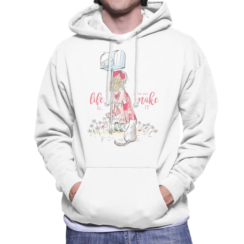 Holly Hobbie Classic Life Is What You Make It Men's Hooded Sweatshirt-ALL + EVERY