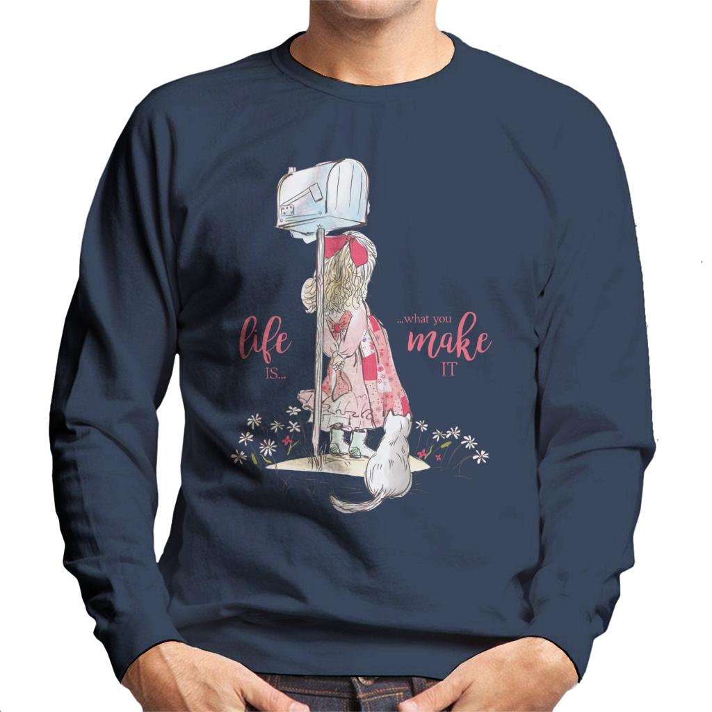 Holly Hobbie Classic Life Is What You Make It Men's Sweatshirt-ALL + EVERY